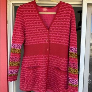 Norwegian Oleana colorful Women's Sweater silk and merino wool